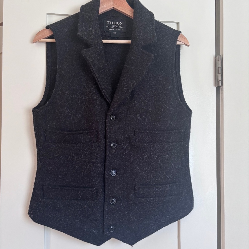 FILSON Western Mackinaw Wool Vest Tailored to Fit Women's Size S